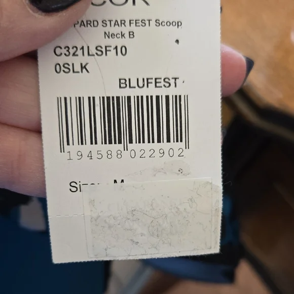 Blue Leopard Print Sports Bra, NWT, COR brand - Picture 7 of 7